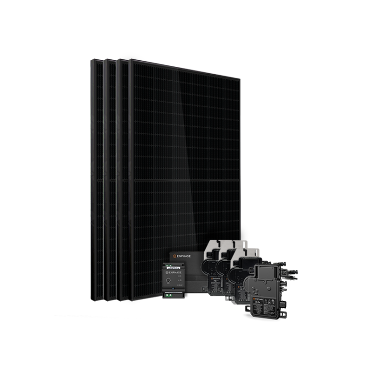 Kit 4 enphase self-consumption-reinjection panels without storage