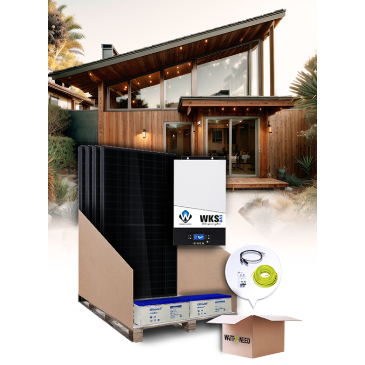 4-panel 3kVA 24V self-consumption kit with storage