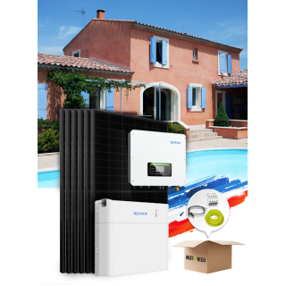 Kit autoconsumo 18 paneles 8 kVa con instalación en Francia