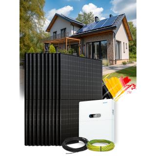 10-panel 3 kVa self-consumption / re-injection kit with storage and installation in Belgium