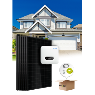 Kit 6 tot 10 panelen, zelfverbruik / herinjectie 3kVa Sofar zonder opslag
