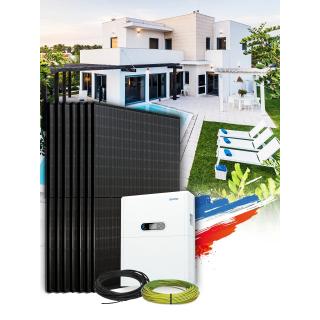 Kit de autoconsumo de 7 paneles de 3 kWp con almacenamiento e instalación en Francia