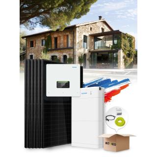 Kit autoconsommation / réinjection 25 panneaux 10 kW avec stockage et installation en France