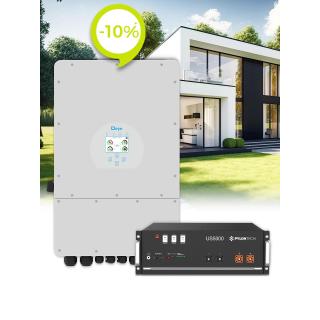 Inversor trifásico Deye 10 kVA y batería de litio Pylontech US5000 de 4,8 kWh