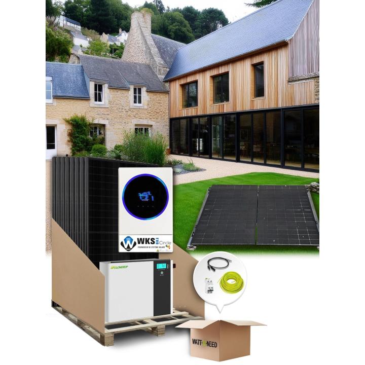 Kit autoconsommation 6 panneaux portrait 5,6kVA lithium